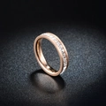 Elegant rose gold eternity ring featuring a single row of sparkling white cubic zirconia - US 5 / Rose Gold Single Row