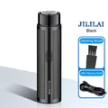 Mini rasoir électrique portable pour hommes noir avec texture antidérapante et câble USB - Type standard / Noir