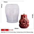 Siliconen mal voor kerstkaarsen met reliëfpatronen van elanden, bos en geschenkdozen - Eland / SD-206