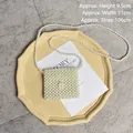 Mini handmade pearl woven crossbody bag with dimensions 11cm width and 106cm strap - Exquisite Flower Buckle Pearl Bag Finished (9.5x11cm)