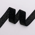 Elegant black velvet ribbon with gold metallic glitter for gift wrapping and DIY crafts - 2.5cm*10 Yards / Black With Gold Glitter