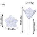 White Christmas poinsettia with glitter sequins, includes stem, 25cm flower diameter - White