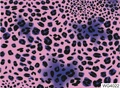Pink leopard print nail water transfer decal with black and blue spots, style WG4022 - WG4022