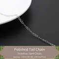 Chaîne d'extension calandrée en acier inoxydable de 2,4 mm pour création de bijoux - Chaîne d'Extension Polie 2,4mm 1m