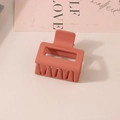 Matte red rectangular cutout hair claw clip on pink self-love card minimalist hair accessory - Bulk/5cm / Brick Red