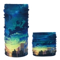 Seamless magic headwear with urban sunset print for outdoor cycling and windproof sun protection - City Sunset Night
