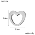 Silver stainless steel heart pendant variant measuring 0.9cm wide for DIY jewelry making - Silver Heart Pendant (PJ00516A) / Silver