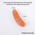 Realistic orange-red toy sausage model with grill marks, 9.8cm long and 2.8cm wide - Hot Dog - No Buckle Style