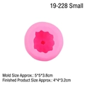 Pink silicone pumpkin DIY mold for Halloween candles with 5x5x3.8cm dimensions - 1# Small Pumpkin / Pink