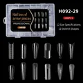 288pcs transparent nail extension mold kit with 12 shapes in a plastic storage case - 12 Shapes Mixed (H092-29) / 288 PCS Set