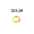 Orecchino a cerchio in smalto giallo neon con finitura dorata e piccolo diamante - Pezzo Singolo / Giallo (2#)