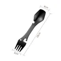 5-in-1 black stainless steel camping spork with bottle opener and jagged edge tool - Polished 5-in-1 / Bright Black