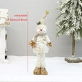 Pupazzo di neve retrattile da 58cm bianco e oro con dettagli in paillettes - Stile Cappello a Punta (YH21101)