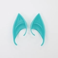 Mint green soft silicone elf ears for Halloween cosplay and masquerade party props - Short Style (OPP Bag) / Fluorescent Green