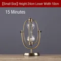 Vintage brass finish rotating sand timer 15 minutes hourglass height 24cm small size - B35-small Rotating Hourglass (15 Minutes)-8000-507b