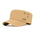 Gorra cadet clásica caqui de algodón lavado con agujeros de ventilación metálicos - Ajustable / Caqui
