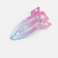 Pink to blue gradient star-patterned metal BB hair clip for children and girls - Rocket