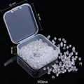 Set de 500 cierres de silicona para pendientes con caja de almacenamiento - Aprox. 500 uds/caja / Transparente