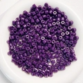 Perle cilindriche viola in acrilico da 6mm in vassoio per creazione gioielli fai-da-te - Viola scuro