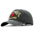 Vintage washed dark grey baseball cap with yellow Parity embroidery and red star - 06 Army Green