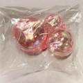 Set of three iridescent pink decorative spheres in plastic packaging for cake decor - Iridescent Pink Ball Set (Mixed)