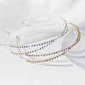 Cerchietti scintillanti in cristallo con strass colorati su montature in metallo oro e argento - Stile Incrociato Strass Colorati