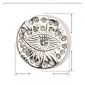 Detail view of Evil Eye pendant with 19mm by 18mm dimensions and rhinestone accents - Evil Eye (YE289)