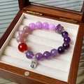 48# Amethyst Beaded Bracelet