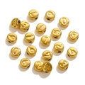 Polished gold stainless steel number beads 0-9 for DIY jewelry making and bracelet - Number 1 / Gold