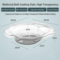Ergonomisches transparentes Sitzbad für Wochenbettpflege mit Volumen-Skala - Medizinisches Bad Typ 2194 / Transparent
