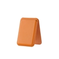 Brown leather magnetic MagSafe card wallet and phone stand for iPhone 16 models - Golden Brown