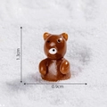 Miniature brown bear figurine for Christmas micro landscape DIY decor 1.3cm height - 20# Brown Bear
