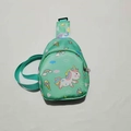 Mint green children chest bag with cute unicorn and rainbow cartoon prints - Green Pony