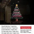 Golden Christmas tree static window sticker for glass decoration in multiple sizes - Graffiti Style Christmas Tree / Small