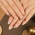 JP2696-Nude Pink Glitter Gold Snowflake