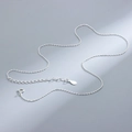 Verstelbare S925 sterling zilveren kabelketting in zilveren afwerking met een kreeftsluiting - Ankerschakel 40+5cm / Zilver