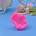 Stampo in silicone rosa a forma di cuore per mousse di torta, cioccolato e sapone - Forma di Cuore