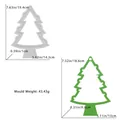 Detailweergave van grote en kleine kerstboom siliconen mallen met afmetingen in cm - Kerstmis Combinatie Label 03 (D5761-3)