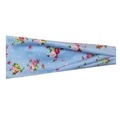 Detail of pink rose and white polka dot pattern on a blue sports headband textile - 40# Blue Rose Polka Dot