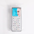 316L surgical steel nose stud set with multi-colored zirconia stones in box packaging - Colorful 40PCS Set