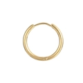 Minimalistische runde Edelstahl-Creolen in klassischem Gold-Finish auf weißem Hintergrund - Gold Einfacher Ring (KE106130-Z)