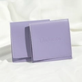 Set of two textured purple PU leather drawstring pouches with embossed Vinknde logo - Dark Purple