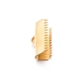 Golden stainless steel ribbon crimp connector for DIY jewelry making and necklace fixing - 20mm / Gold