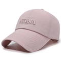 Casquette de baseball séchage rapide rose poudré avec broderie NY&JA et perforations laser - Réglable / Rose