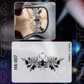 Autocollant de tatouage semi-permanent au jus d'herbes avec motif papillon et fleur - HX-007