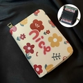 Cream floral accordion card holder with nice lettering and multiple card slots - Nice Flower (9 Slots + 2 Coin Slots)
