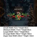 Tabella taglie di adesivi natalizi con ghirlande e bastoncini di zucchero per vetrate - Piccolo【75*40CM】 / SDUV-313 [Statico Senza Colla]