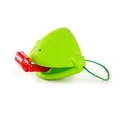 Green frog silicone heat resistant oven mitt with red anti-slip tongue and hanging loop - Single Player Set (1 Mask + 1 Tongue / No Cards) OPP Bag