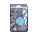 Blue four-leaf clover item sealed in a silver holographic ziplock packaging bag - 10.5x15cm * Macaron Black * 16 Strands