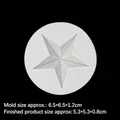 Stampo in silicone bianco per decorazioni torte a stella e artigianato fai-da-te tondo - 1 Stella / Grigio